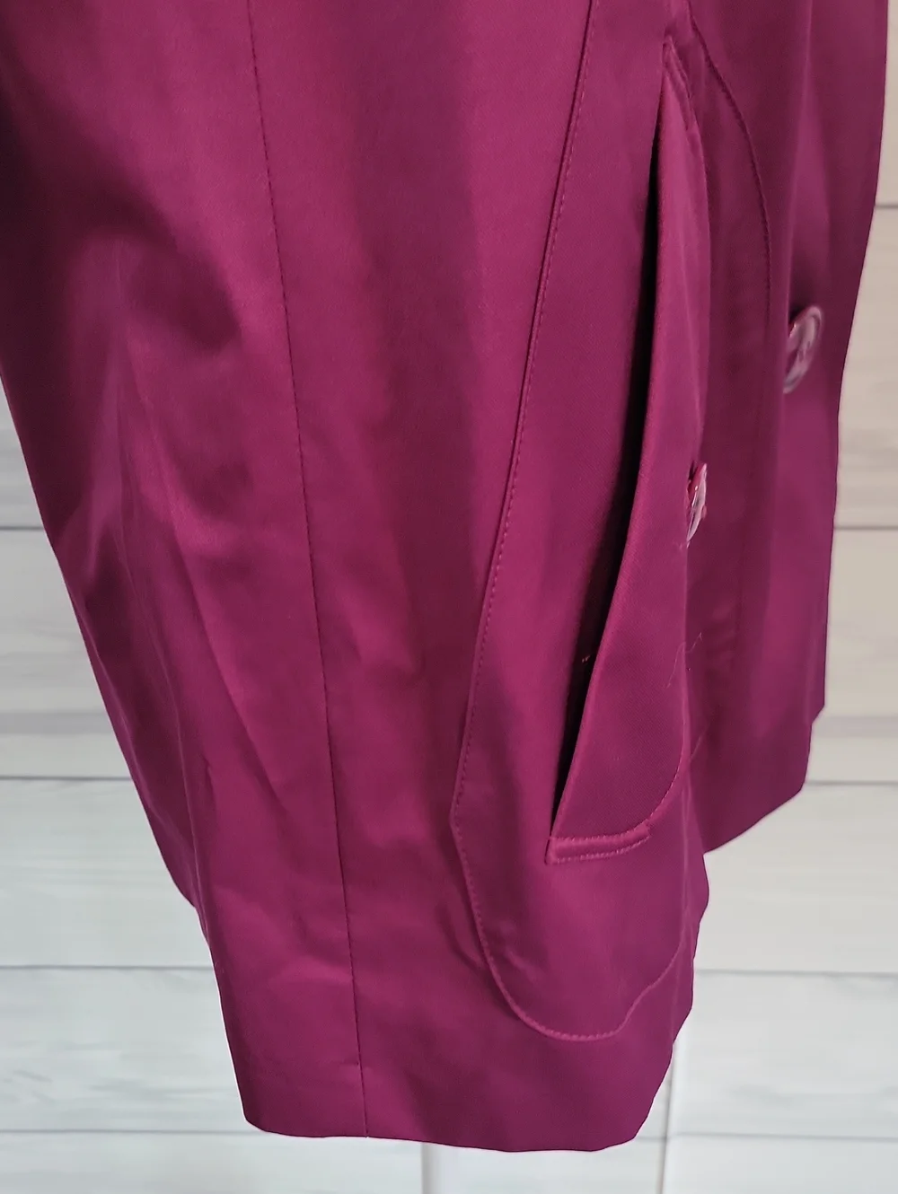 Gallery Magenta Short Overcoat Womens Size MP - NWT